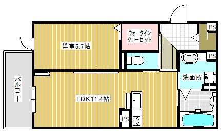 茨木市庄のアパートの間取り