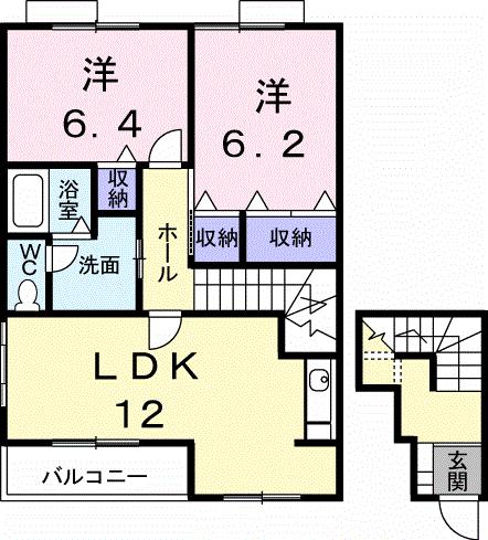 ル・シエル　Ｅの間取り