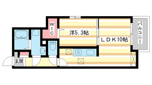 奈良市南京終町のアパートの間取り