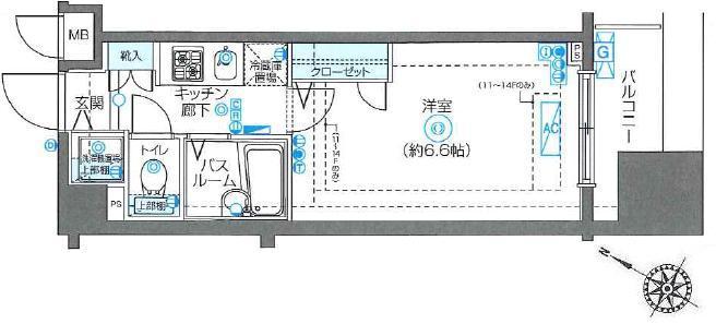 川崎市川崎区元木のマンションの間取り