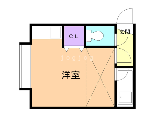 江別市文京台のアパートの間取り