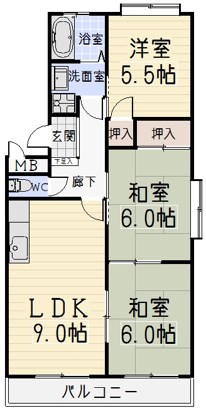 名古屋市北区駒止町のマンションの間取り