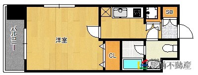 福岡市博多区美野島のマンションの間取り