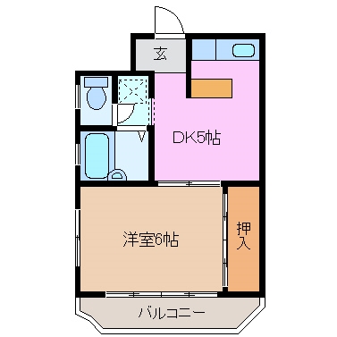 四日市市東富田町のマンションの間取り