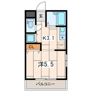 川崎市幸区南幸町のアパートの間取り