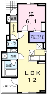 姫路市香寺町溝口のアパートの間取り