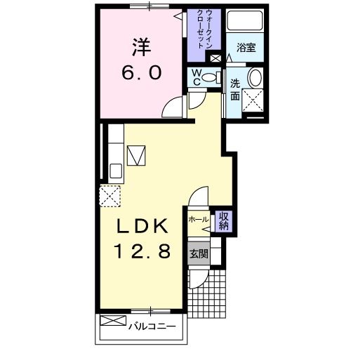 矢板市中のアパートの間取り