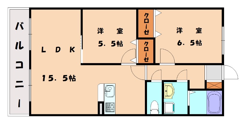 【ロジュマン古賀IIIの間取り】