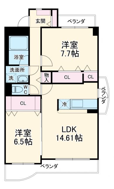 可児市土田のマンションの間取り