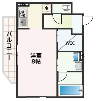 熊本市中央区本荘のマンションの間取り