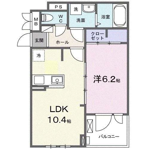 さいたま市見沼区深作のアパートの間取り