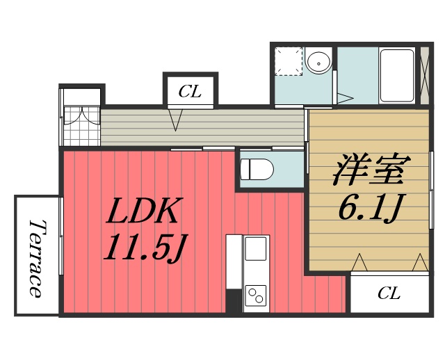 成田市本三里塚のアパートの間取り