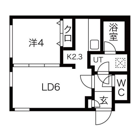 クラブプルミエ琴似4条の間取り