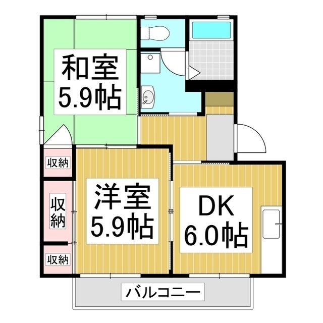 フレグランス飯島Ｂの間取り