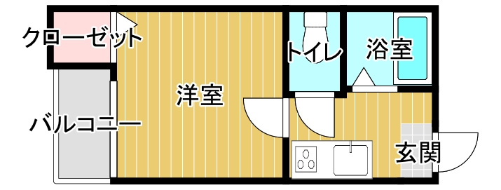 千日前ピースハイツの間取り