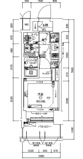 プレサンス天満橋チエロの間取り