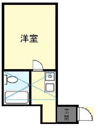 横浜市鶴見区矢向のアパートの間取り