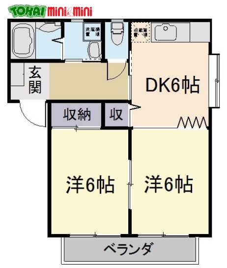 マンションやわらぎの間取り