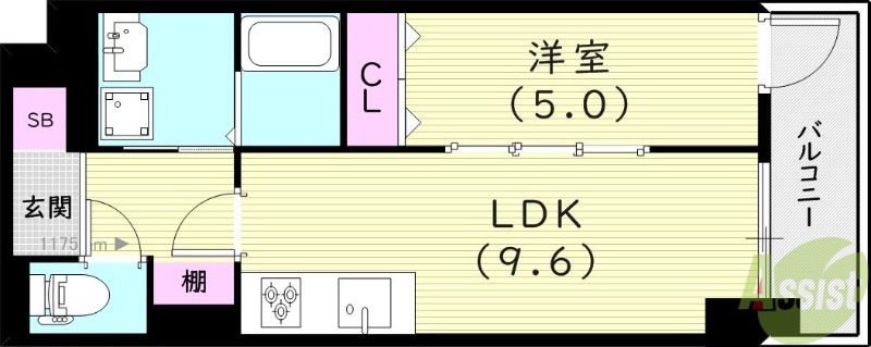 フレンシア西宮北口の間取り