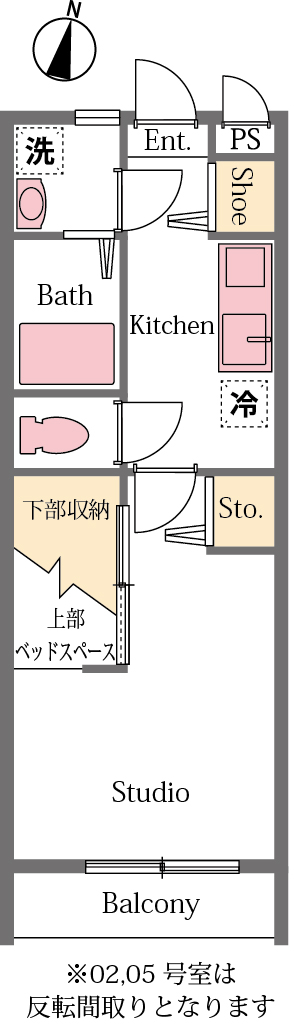 比企郡滑川町月の輪のアパートの間取り