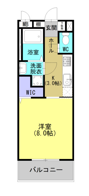 天草市亀場町亀川のマンションの間取り