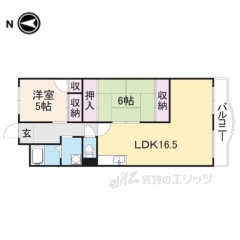 枚方市桜丘町のマンションの間取り