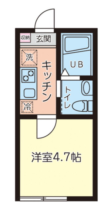 横浜市金沢区富岡東のアパートの間取り