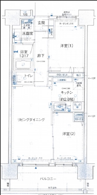 台東区清川のマンションの間取り