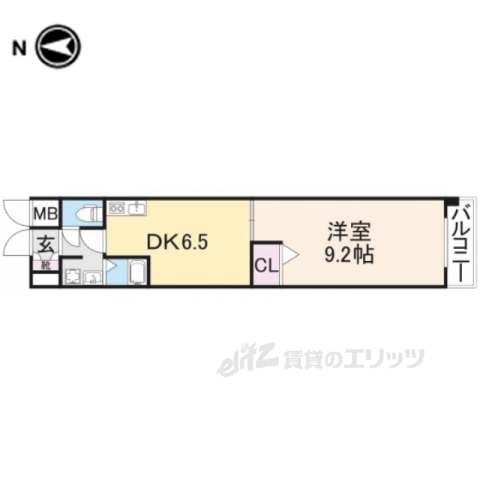 大和郡山市九条平野町のマンションの間取り