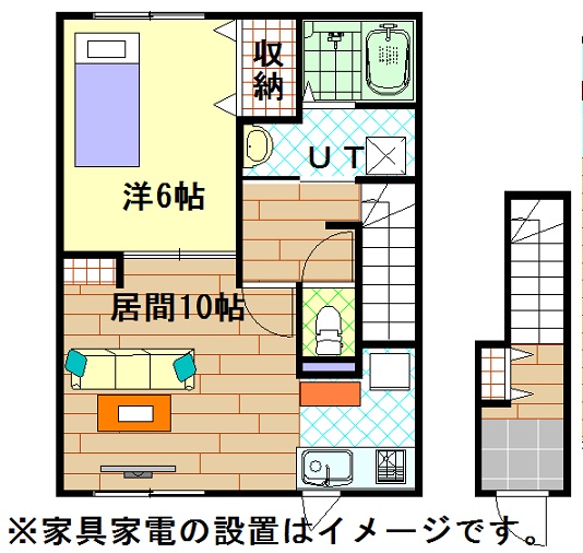 旭川市四条通のアパートの間取り