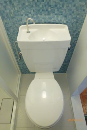 トイレ　落ち着いた色調のトイレです