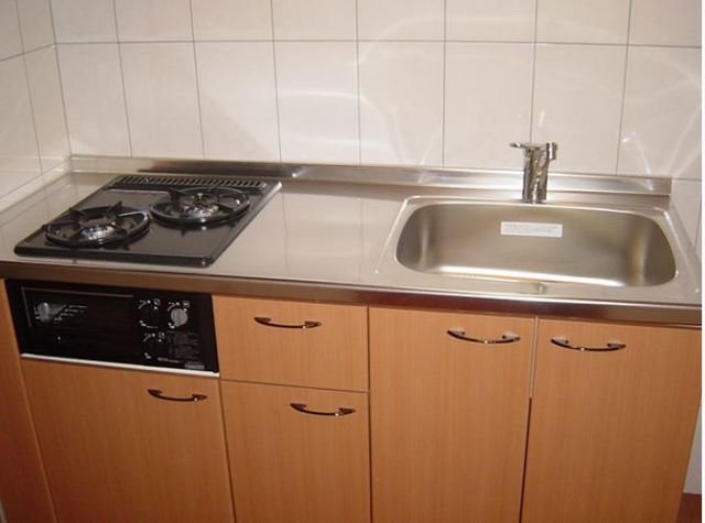 キッチン　2口システムキッチンです