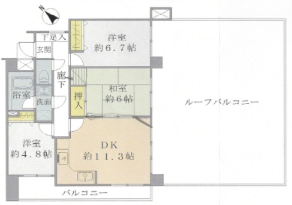 ダイアパレス二葉町の間取り写真