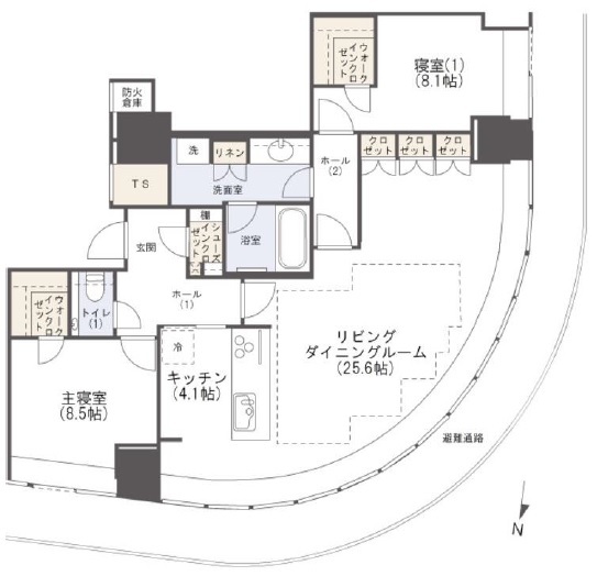BrilliaTower堂島の間取り写真