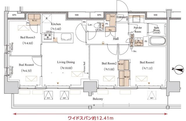 東京メトロ東西線 木場駅 徒歩7分 11階建 築1年の間取り写真