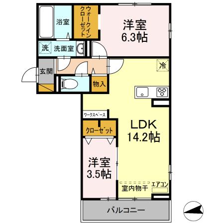 シャルムの間取り写真