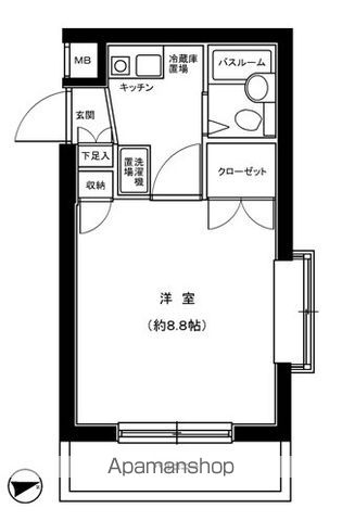 都営大江戸線 練馬駅 徒歩4分 5階建 築36年の間取り写真