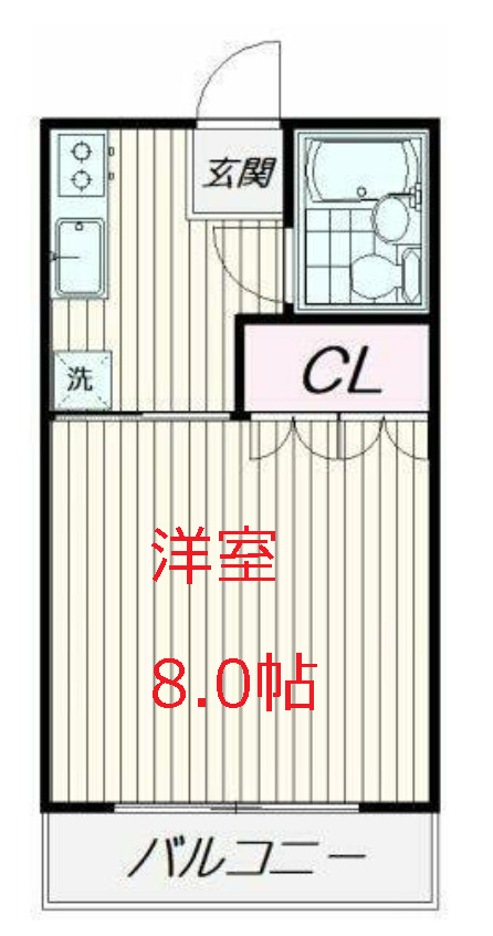 京急本線 大森町駅 徒歩8分 4階建 築52年の間取り写真