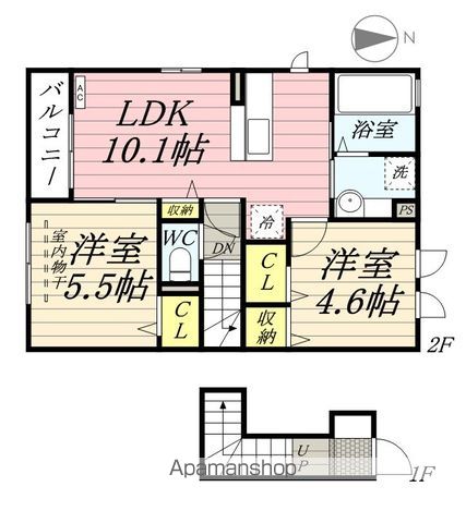 ＪＲ総武線 新小岩駅 徒歩20分 2階建 築11年の間取り写真