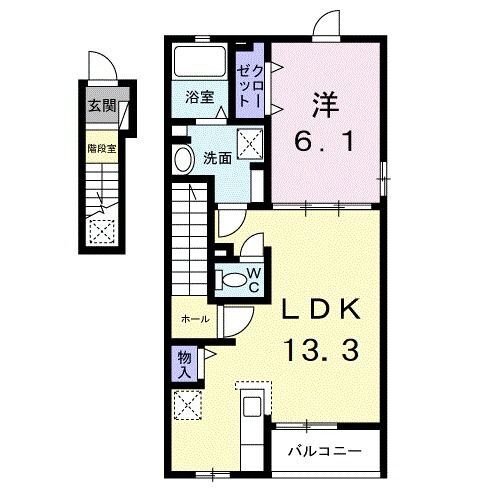 ＪＲ東海道本線 静岡駅 バス乗車時間：16分 最寄りバス停で下車 徒歩7分 2階建 築3年の間取り写真