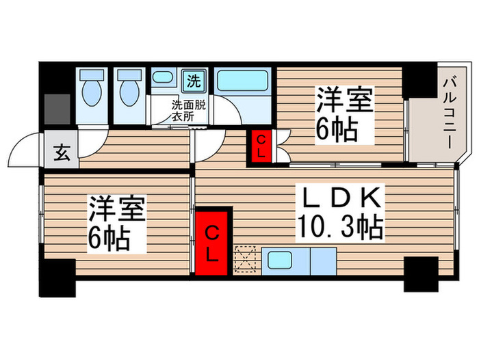 サンフレアサクマ15の間取り写真