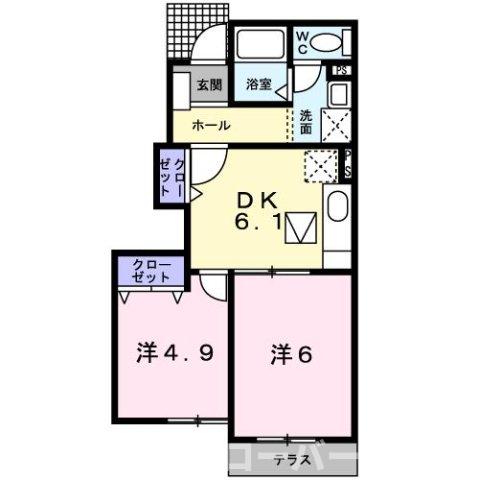 ＪＲ土讃線 琴平駅 徒歩19分 2階建 築22年の間取り写真