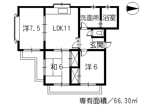 パル翠町の間取り