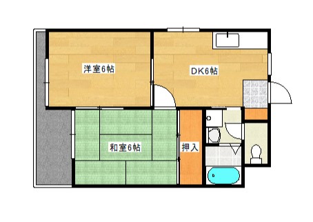 【ベルメゾン田方の間取り】