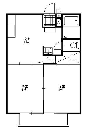 【ハイツベスト　Iの間取り】