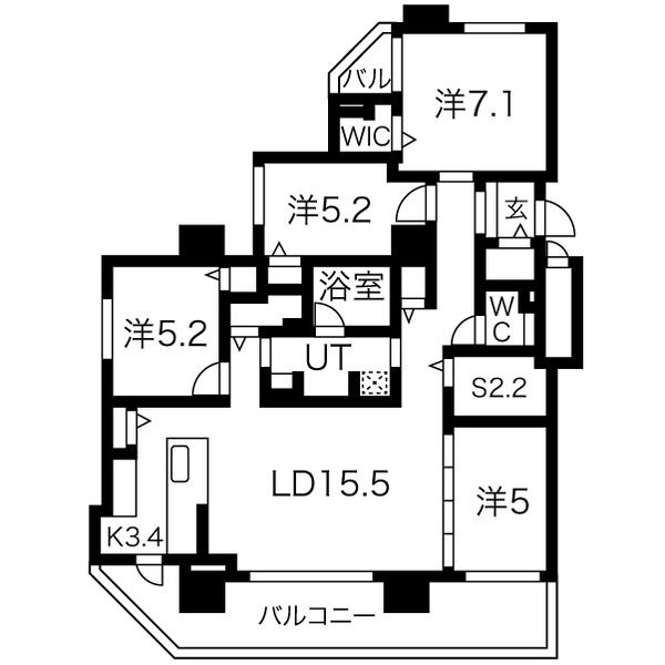 クレアホームズ平岸南レジデンスの間取り