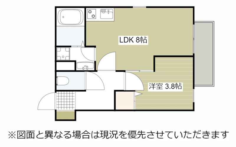 北九州市小倉北区萩崎町のアパートの間取り