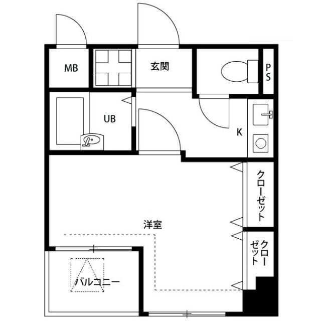 新宿区納戸町のマンションの間取り