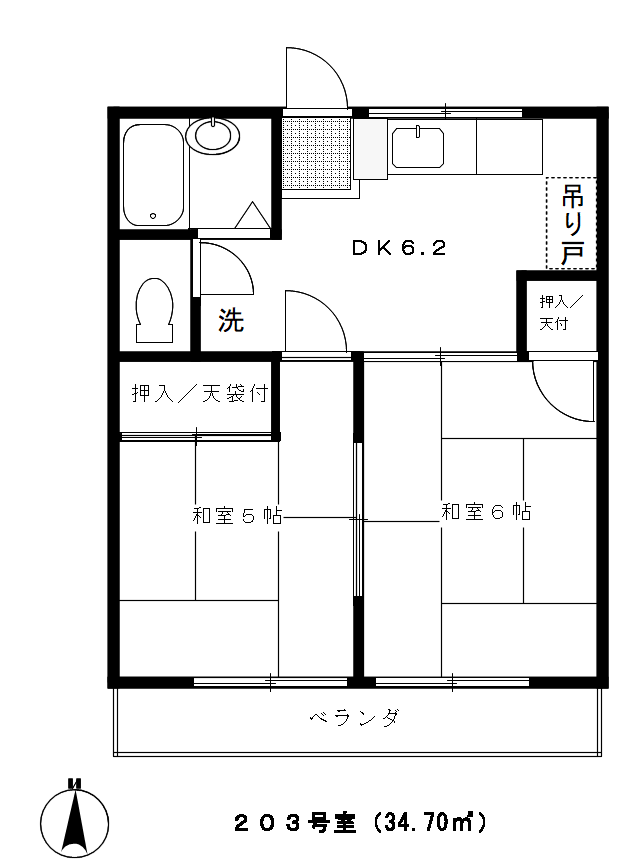 メゾン原島の間取り