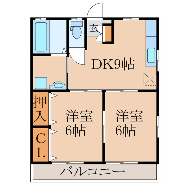 コーポＮＳＫ　Ｄ棟の間取り